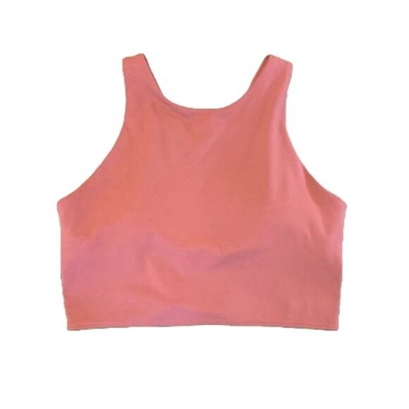 Athleta-Conscious-Power Vita-Crop Tank Sport-Top-Lined-Built In Bra-Rust-Women-L - Picture 1 of 4